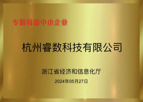 新城平台-【喜讯】杭州睿数科技(海豚实验室）获批专精特新中小企业认定！